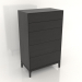 3D modeli FARGO 750x450x1250 mm çekmeceli dolap (siyah meşe) - önizleme