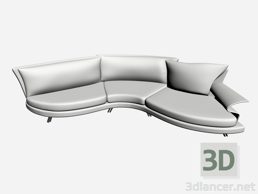 3d model Sofá Super roy esecuzione speciale 4 - vista previa