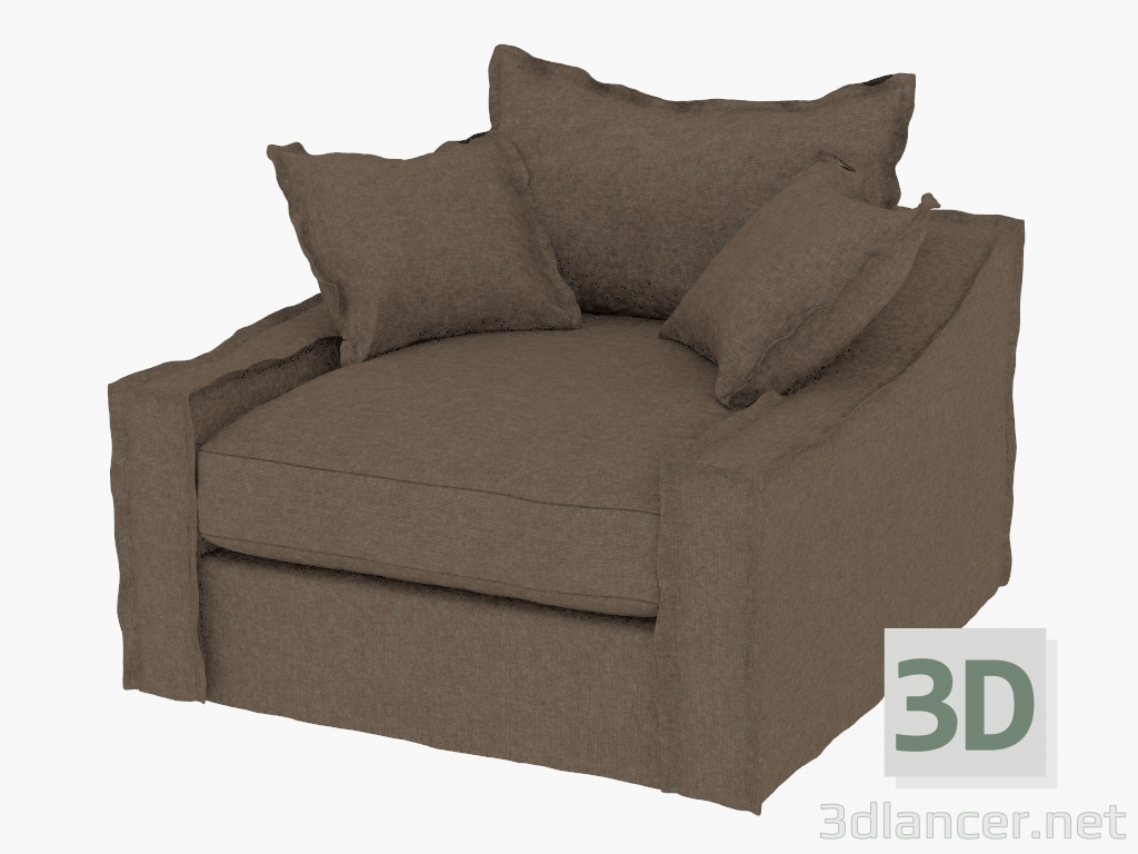 3d model Armchair LEUVEN ARMCHAIR (7842.1101 Brown) - preview