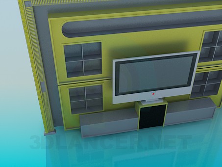 3d model Cabinet in the living room - preview