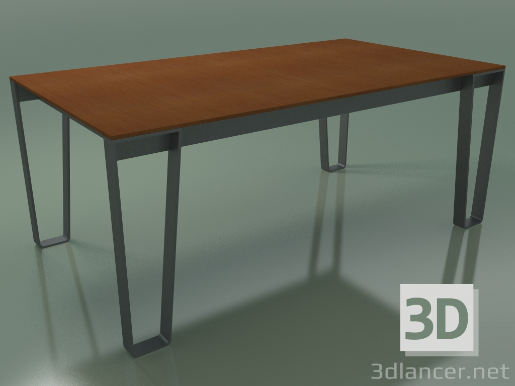 3d model Mesa de comedor exterior InOut (938, aluminio lacado gris, listones de teca) - vista previa