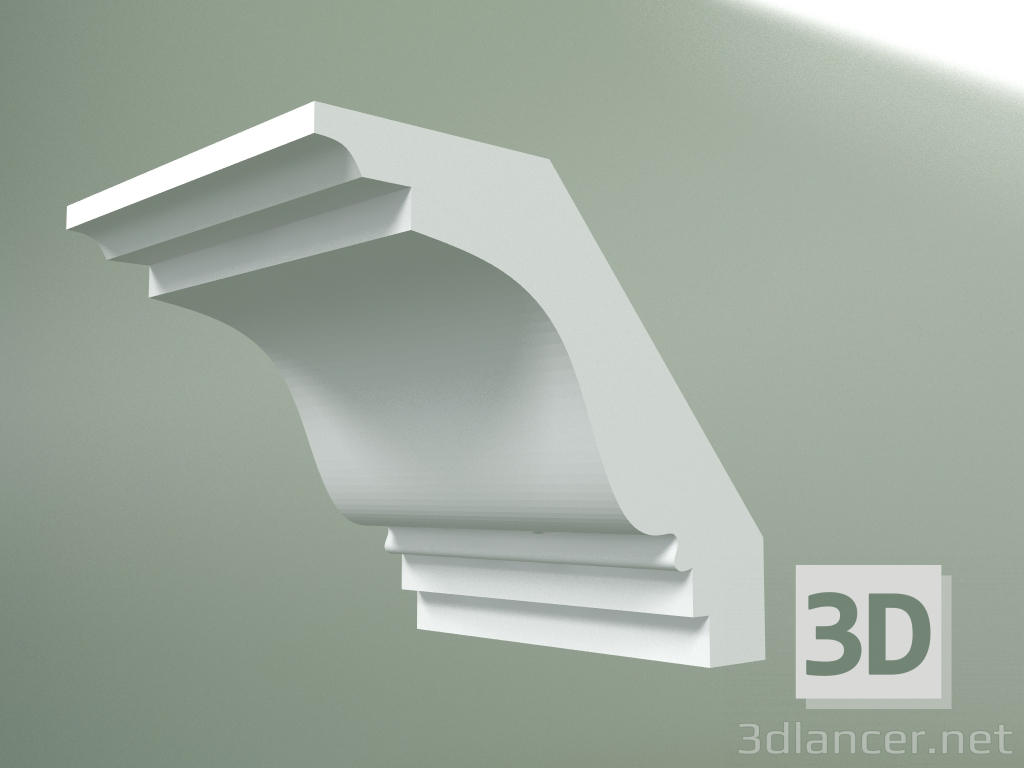 Modelo 3d Cornija de gesso (plinto de teto) KT121 - preview