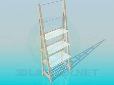 3d model Shelves with different racks - preview