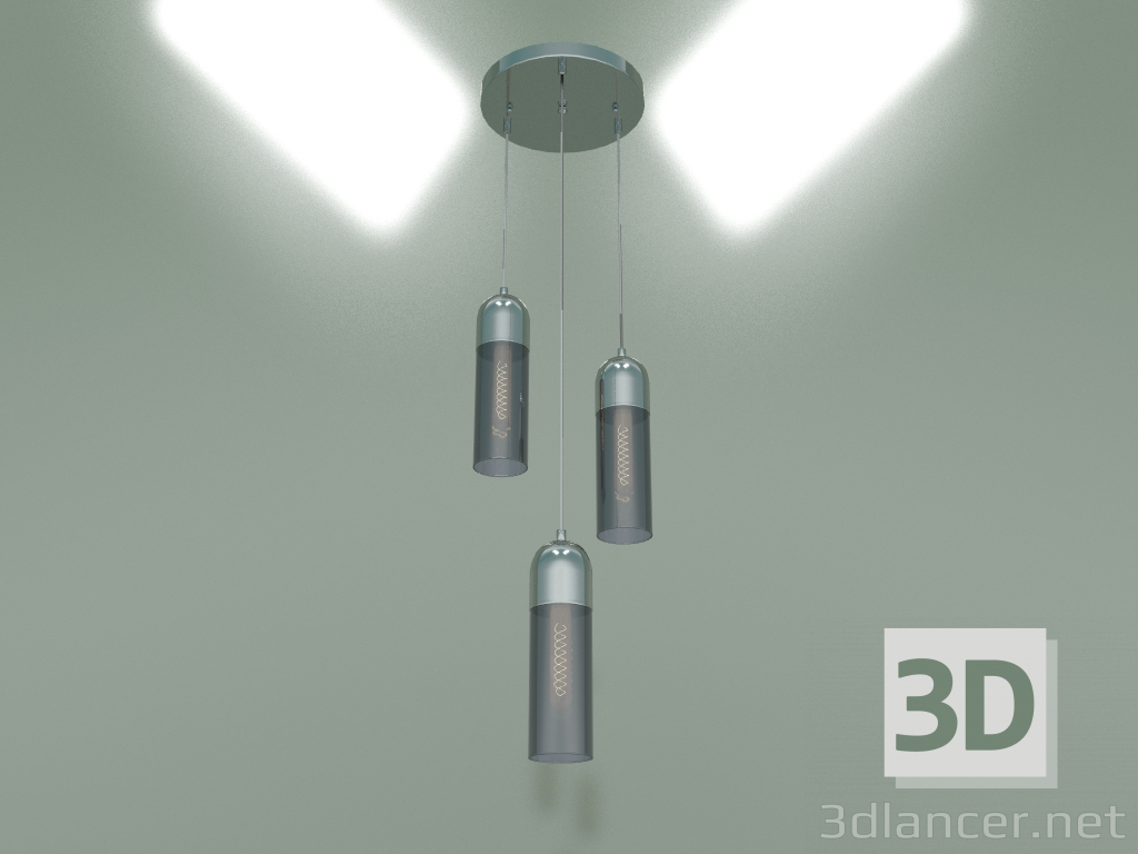 modello 3D Lampada a sospensione Airon 50180-3 (fumè) - anteprima