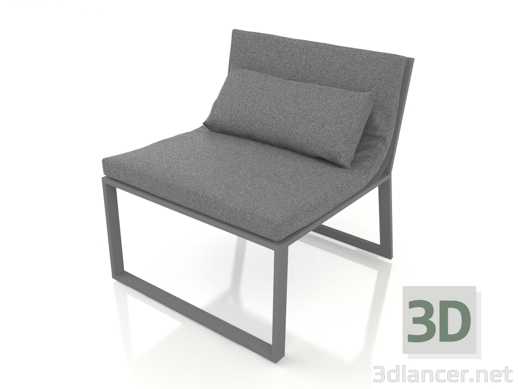 modèle 3D Chaise longue (Anthracite) - preview