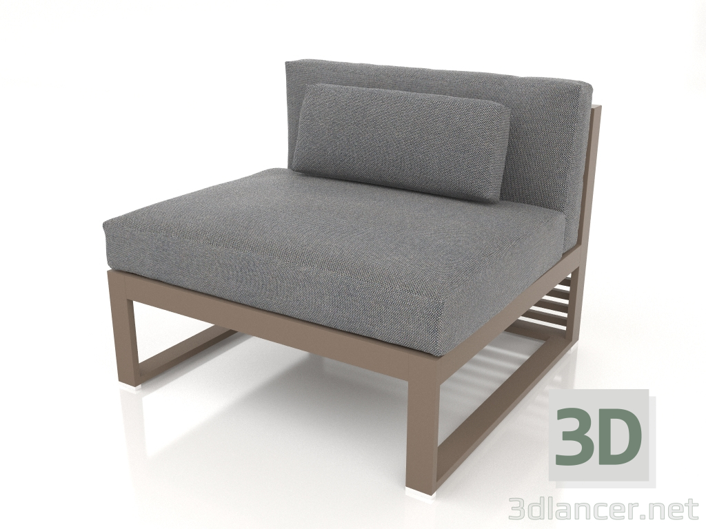 3d model Sofá modular, sección 3 (Bronce) - vista previa