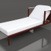 3d model Chaise longue con reposacabezas elevado (Rojo vino) - vista previa