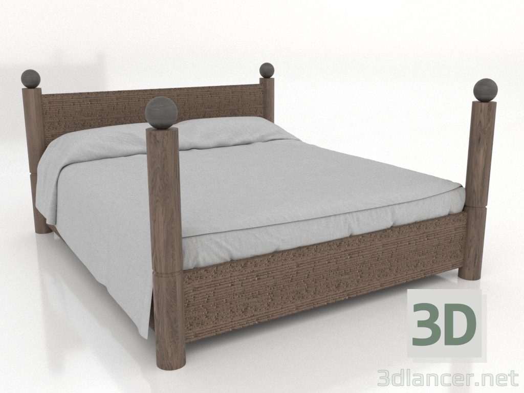 3d model Double bed RONDA - preview 3d model Double bed RONDA - preview