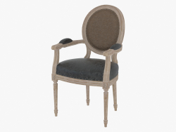 Стул обеденный с подлокотниками FRENCH VINTAGE LOUIS GLOVE ROUND ARMCHAIR (8827.1106)