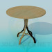 3d model Madera tablewith una pierna de mimbre - vista previa