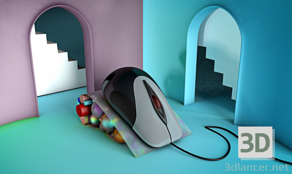 Modelo 3d Mouse - preview