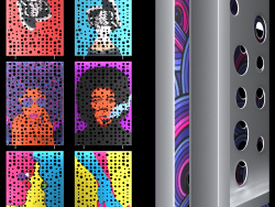 Pop Art Perforated Metal Panel.