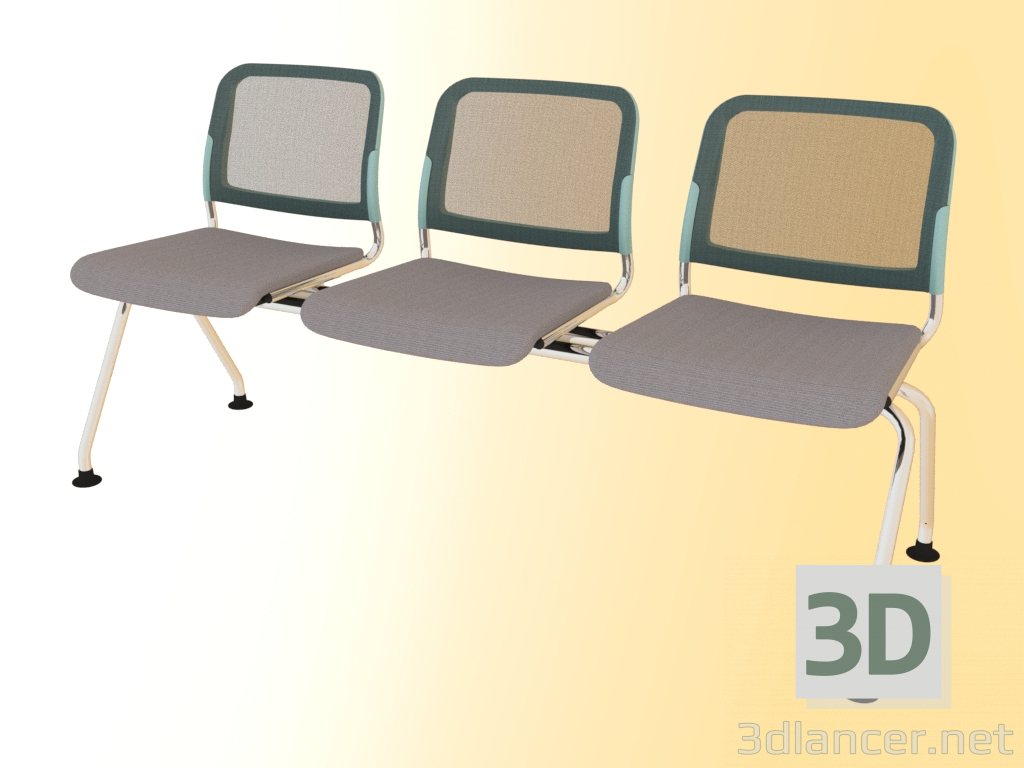 modello 3D Panca tripla (505L3) - anteprima