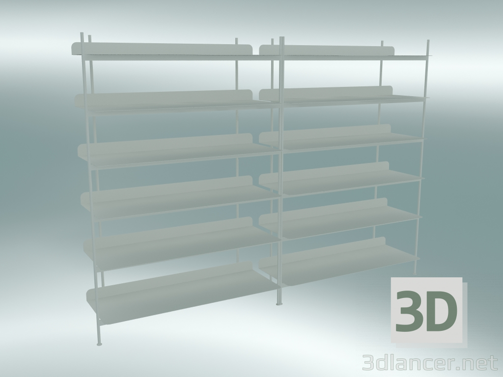 Modelo 3d Sistema de rack Compile (Configuração 8, Branco) - preview