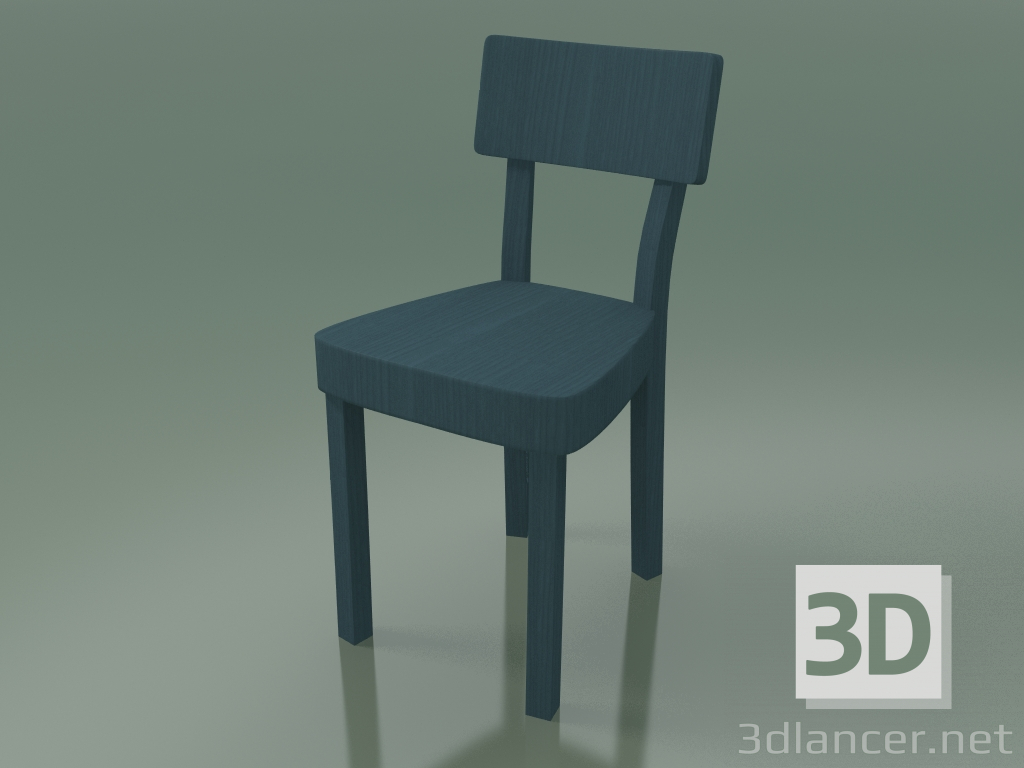 modèle 3D Chaise (123, bleu) - preview