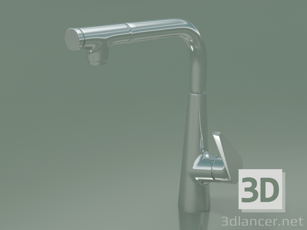 3D Modell Einhebel-Küchenmixer (72820000) - Vorschau