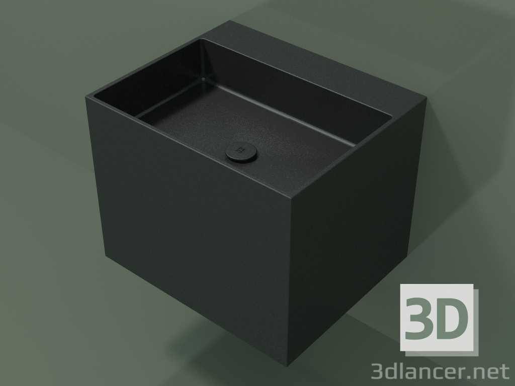 3d model Wall-mounted washbasin (02UN33302, Deep Nocturne C38, L 60, P 50, H 48 cm) - preview