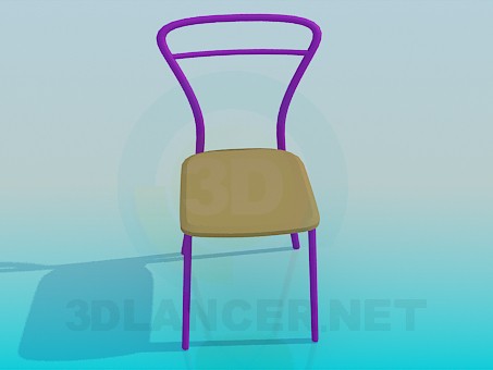 3d model Taburete base de metal - vista previa