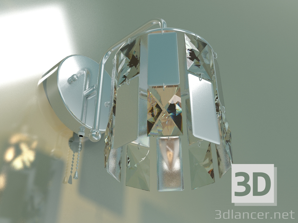 3d model Sconce 10101-1 (chrome-clear crystal) - preview