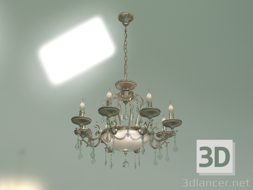 modello 3D Lampadario a sospensione 22585-8+3 (bronzo antico) - anteprima