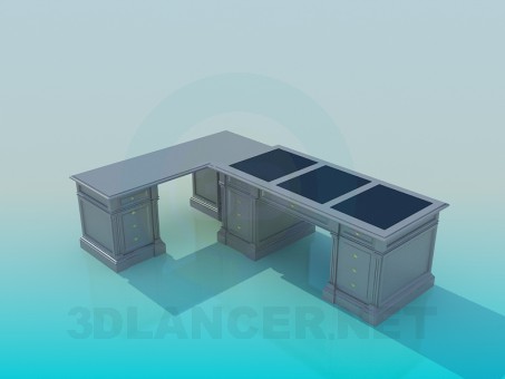 3D Modell Schreibtisch - Vorschau
