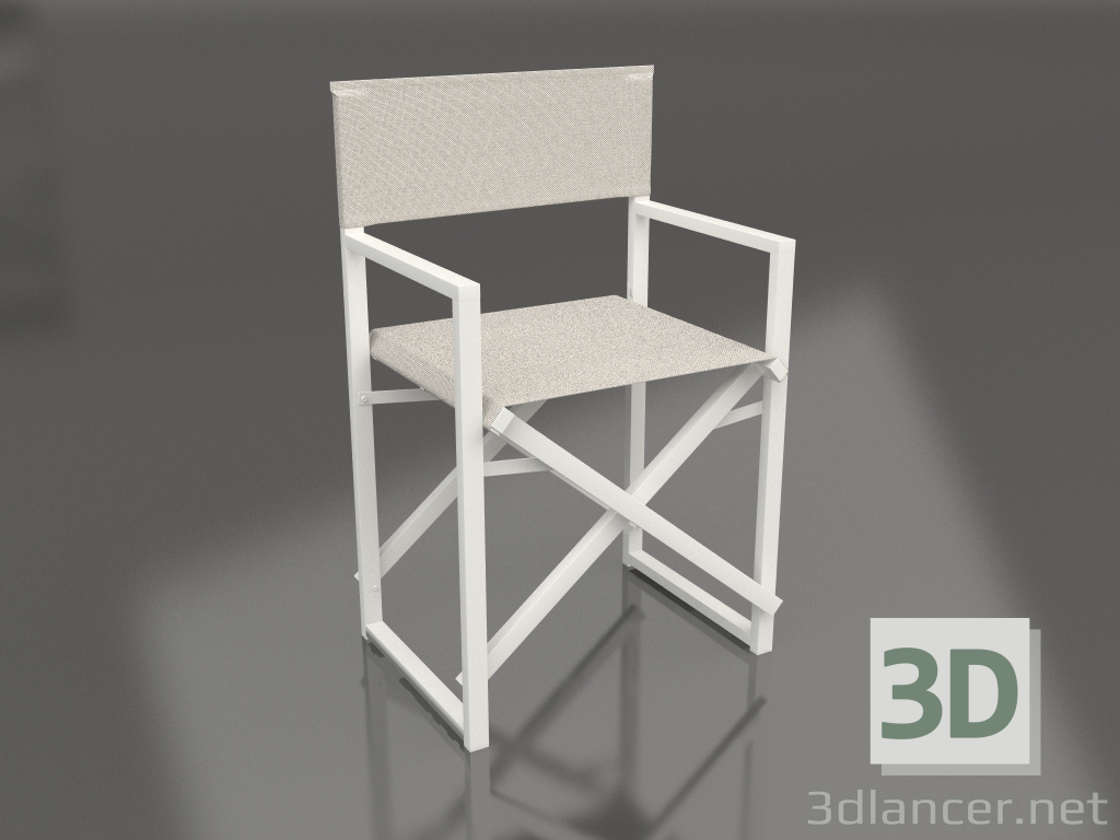 modello 3D Sedia pieghevole (Grigio agata) - anteprima