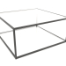 3d model Two-level square coffee table (GLASS, 100X100X50) - preview