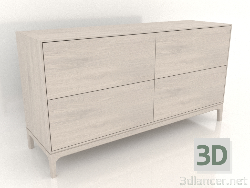 3d model Chest of drawers FARGO 1500x450x800 mm (bleached oak) - preview 3d model Chest of drawers FARGO 1500x450x800 mm (bleached oak) - preview