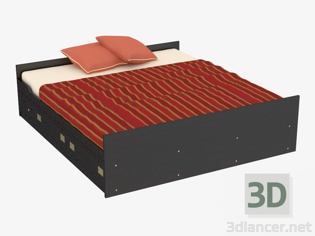 3D Modell Doppelbett - Vorschau