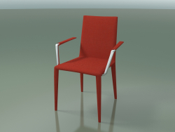 Chair 1709BR (H 85 cm, stackable, with armrests, full fabric upholstery)