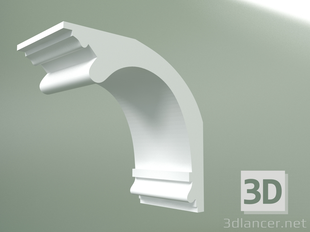 Modelo 3d Cornija de gesso (plinto de teto) KT122 - preview