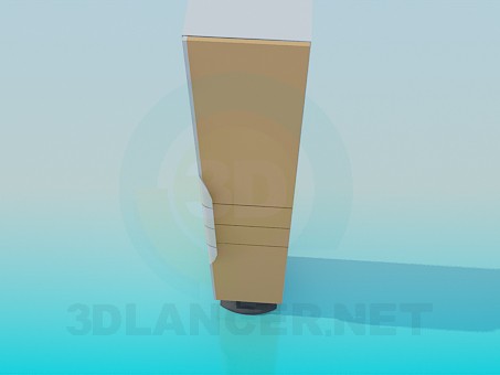 3d model Narrow wardrobe - preview