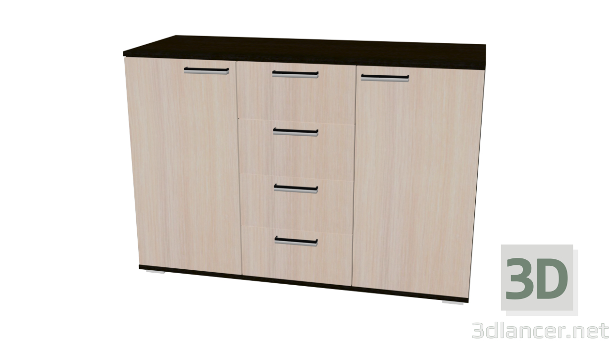 3d model Cajonera K-2 Mueble stand - vista previa