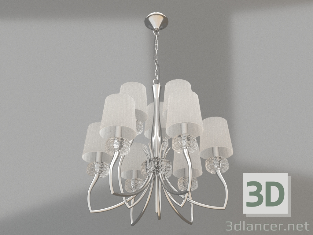 3d model Hanging chandelier (4630) - preview