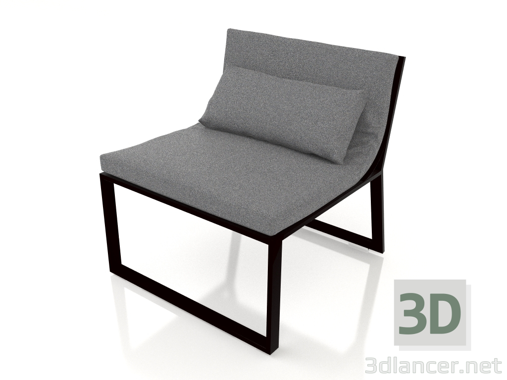 3d model Lounge chair (Black) - preview