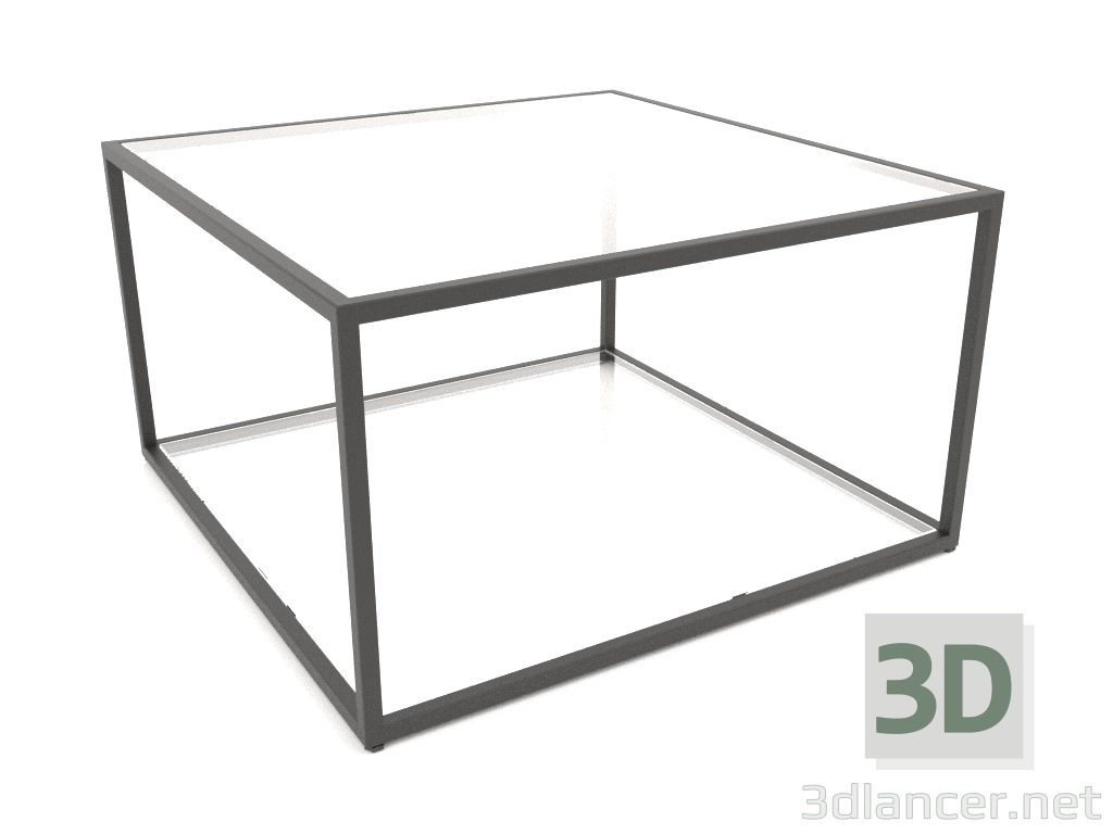 3d model Two-level square coffee table (GLASS, 80X80X50) - preview