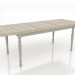 3d model Dining table 2100x800 mm (extendable, RAL 7044, lightened oak) - preview