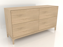 दराजों वाली छाती FARGO 1500x450x800 मिमी (हल्का ओक)