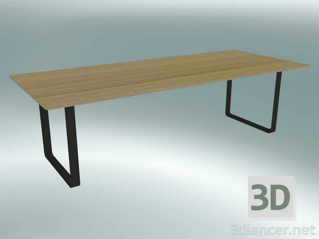 3d model Mesa 70/70, 255x108cm (Roble, Negro) - vista previa