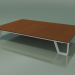 3d model Mesa de centro para exteriores InOut (955, aluminio lacado blanco, listones de teca) - vista previa