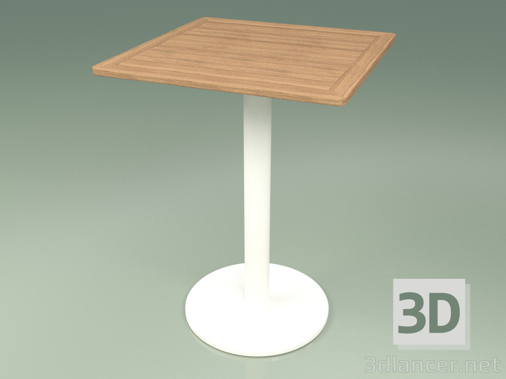 modello 3D Tavolo Bar 011 (Metallo Latte, Teak) - anteprima