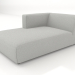 modello 3D Chaise longue (L) 83x165 con bracciolo a sinistra - anteprima