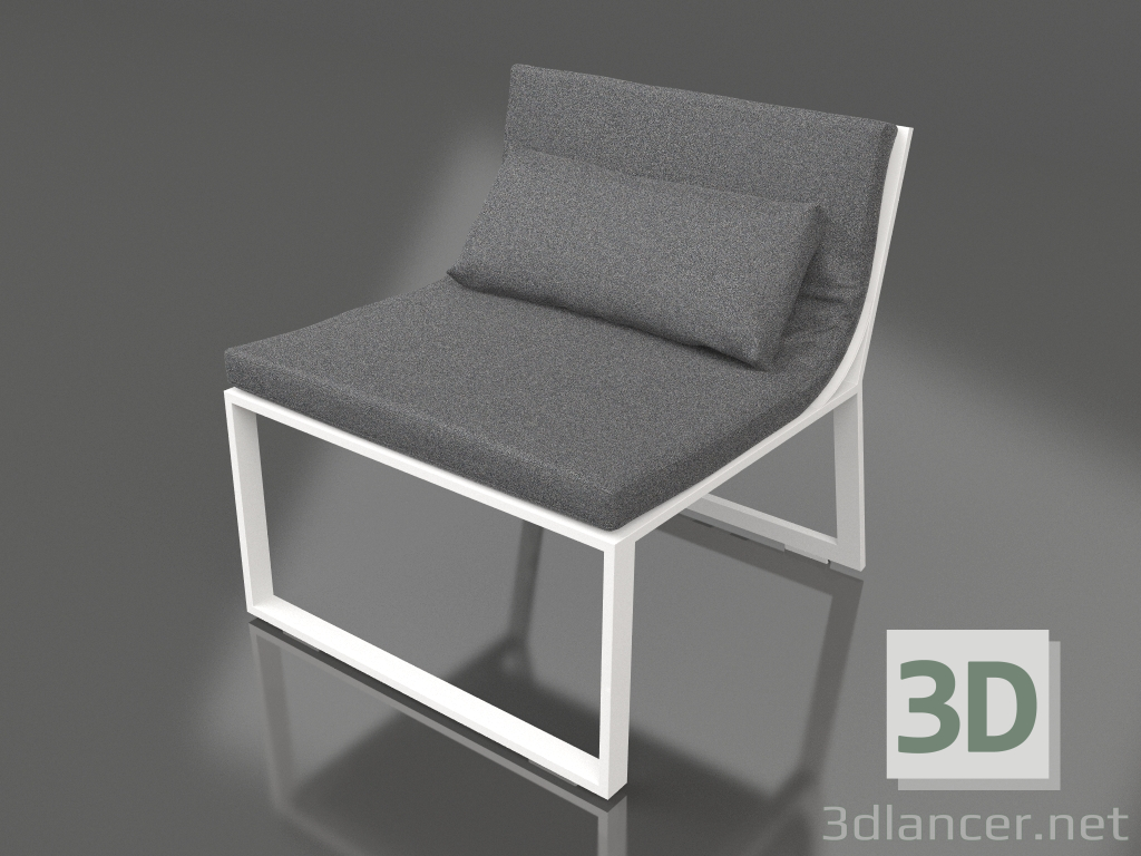 modello 3D Poltrona lounge (Bianco) - anteprima