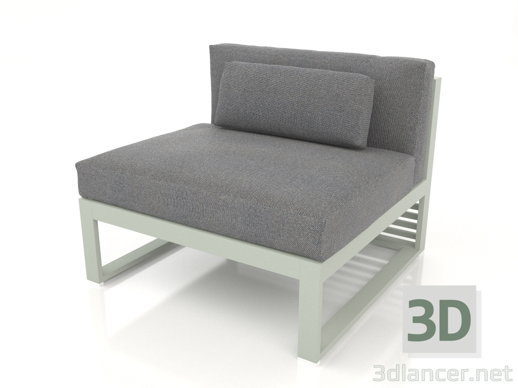 3d model Modular sofa, section 3 (Cement gray) - preview