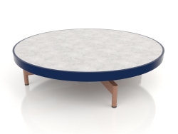 Round coffee table Ø90x22 (Night blue, DEKTON Kreta)