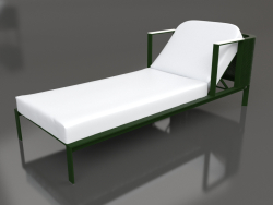 Chaise longue avec appui-tête surélevé (Vert bouteille)