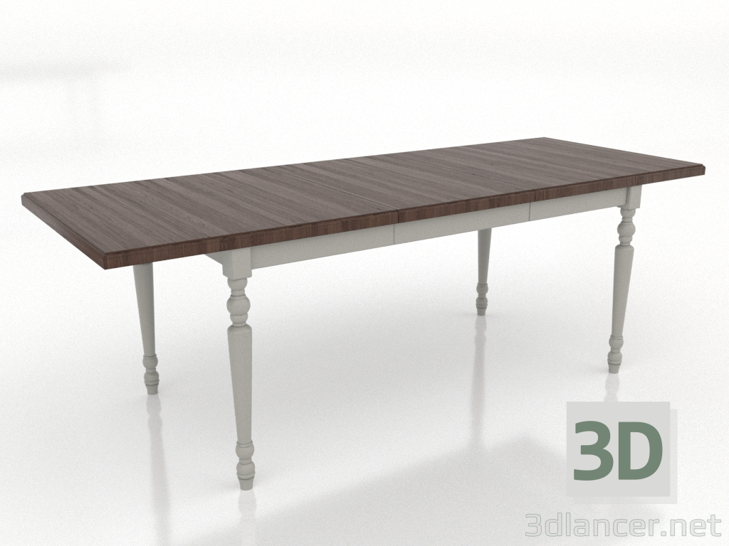 3D modeli Yemek masası 2100x800 mm (uzatılabilir, RAL 7044, koyu ceviz) - önizleme 3D modeli Yemek masası 2100x800 mm (uzatılabilir, RAL 7044, koyu ceviz) - önizleme