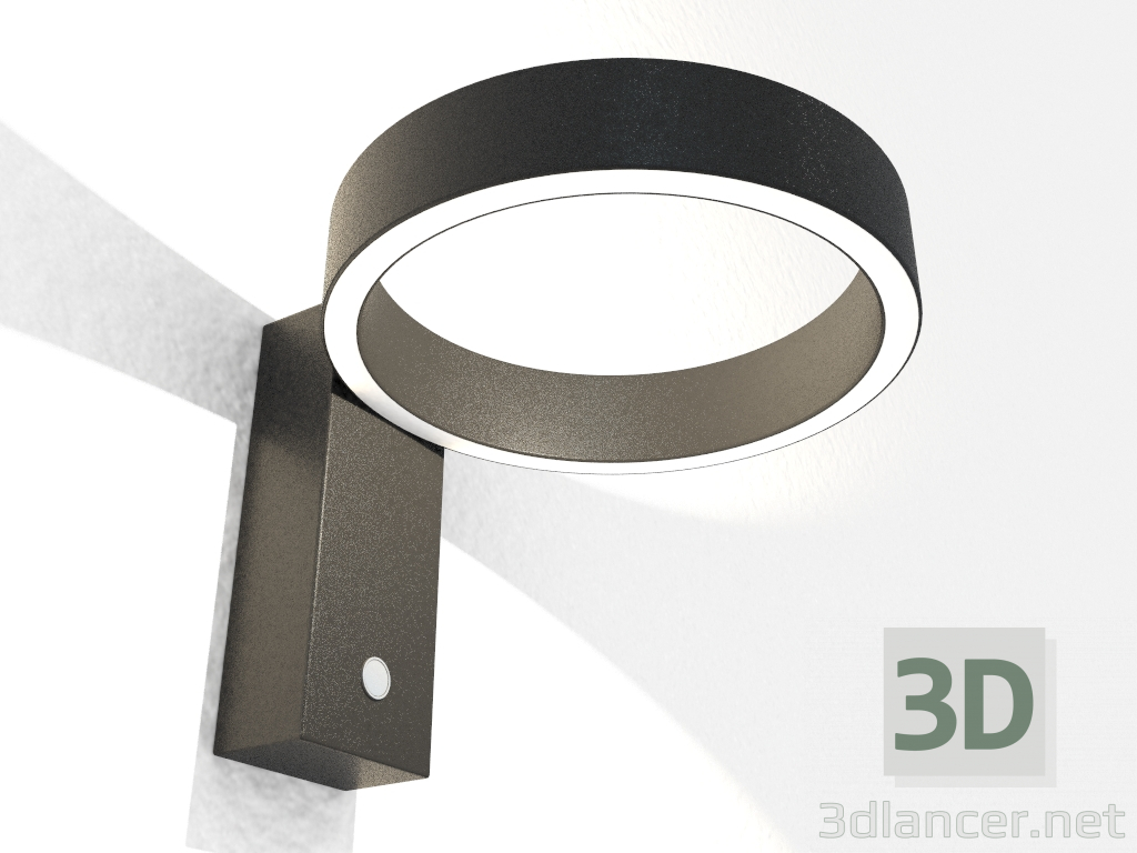 modello 3D Superficie montato apparecchio a LED (DL18831_7W Nero) - anteprima