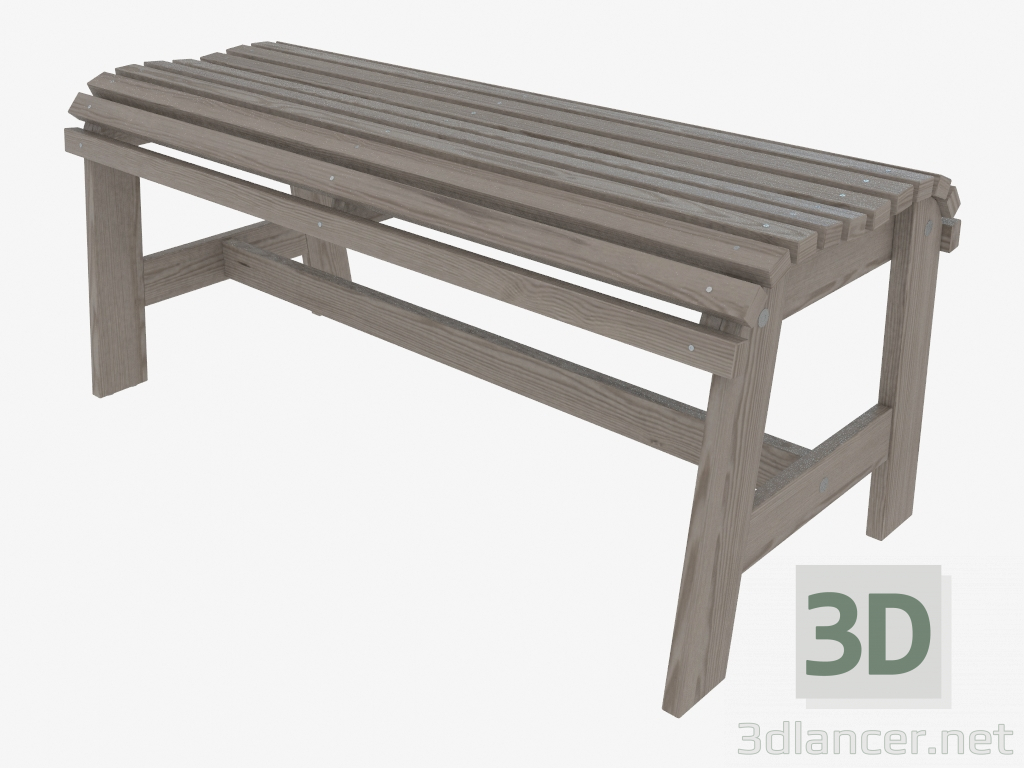 modèle 3D Banc en bois - preview