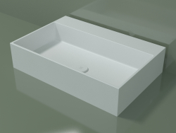 Lavabo da appoggio (01UN41302, Glacier White C01, L 72, P 48, H 16 cm)